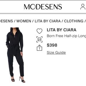 Lita by Ciara half zip jumpsuit
